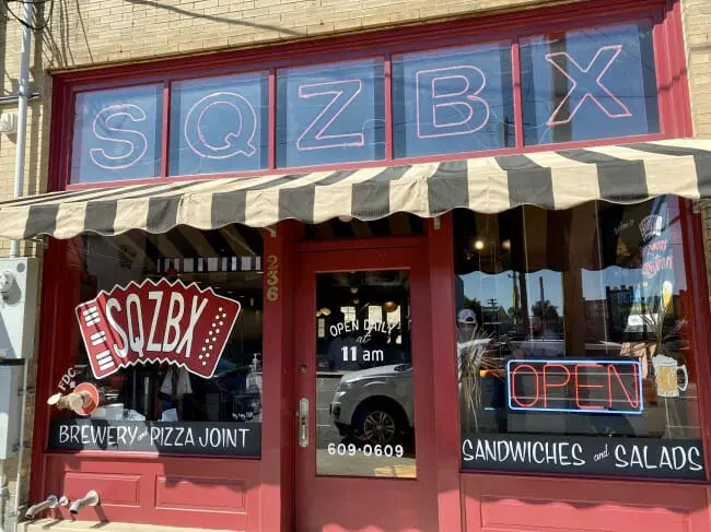 SQZBX Pizza Joint and Brewery on Ouachita Avenue in Hot Springs